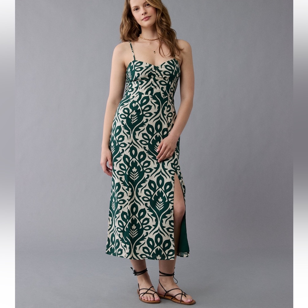 AE Green Patterned Dress